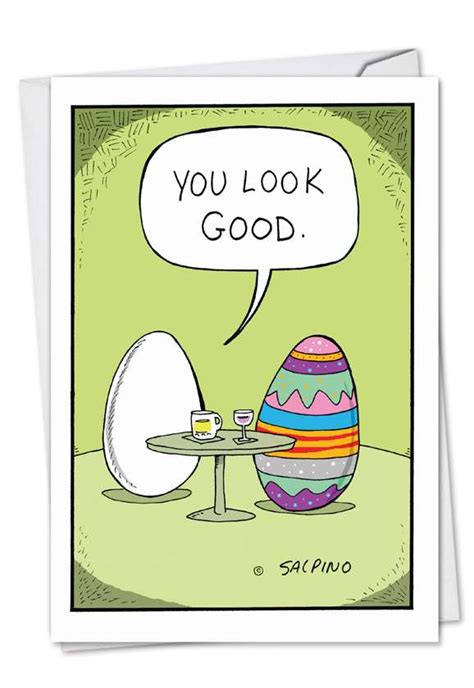 Dressed-Up Egg Easter Humor Card - Nobleworks Cards