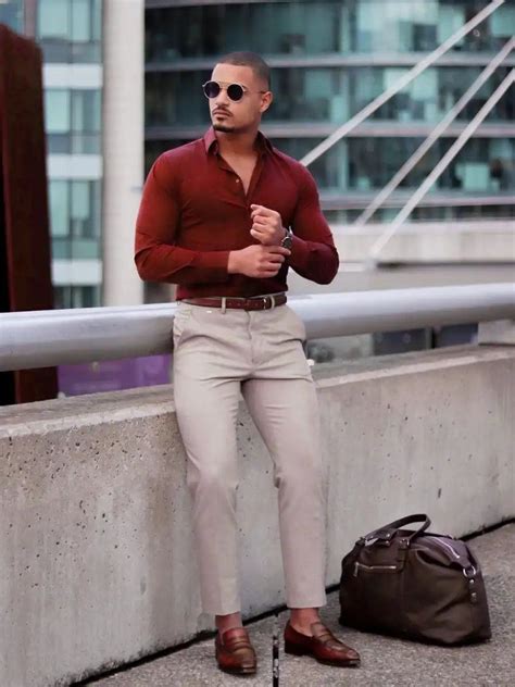 10 Best Maroon Shirt Matching Pant Ideas | Maroon Shirts Combination Pants - TiptopGents | Erkek ...