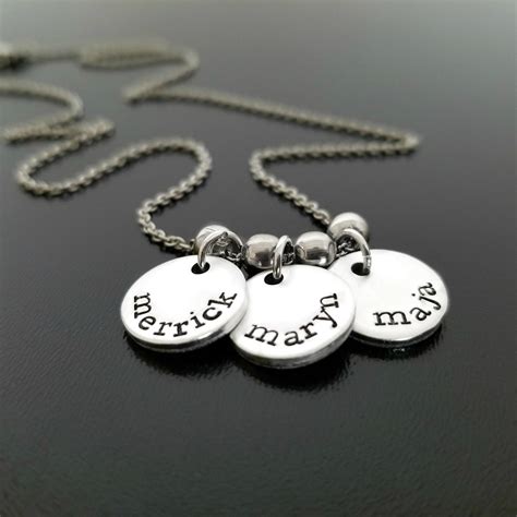 Necklace With Kids Names Personalized Jewelry for Mother Mom - Etsy