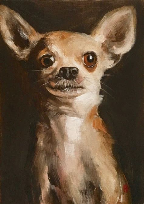 Chihuahua dog portrait oil painting original painting wall | Etsy | Dog portraits, Animal ...