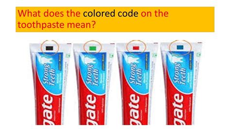 What does the colour code in toothpaste mean? - YouTube