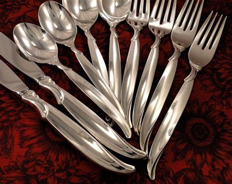 1847 Rogers FLAIR Silverware Set Vintage 1956 Silver Plate Flatware from firesidetreasures on ...