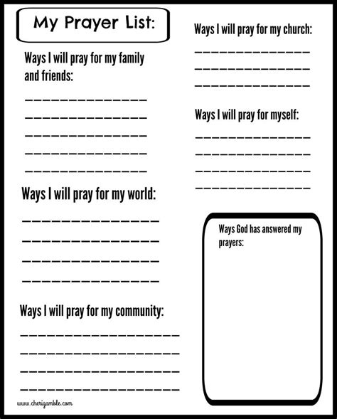 prayer-journal4 | Kids prayer journal, Printable prayers, Prayer worksheet