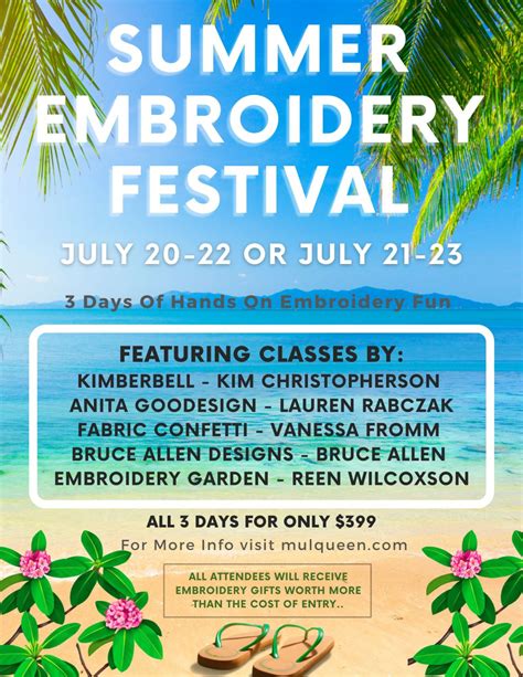 Summer Embroidery Festival!