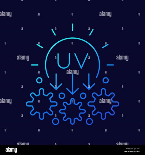 UV light for disinfection, ultraviolet rays icon Stock Vector Image & Art - Alamy