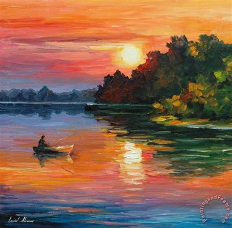 Leonid Afremov Fisherman painting - Fisherman print for sale