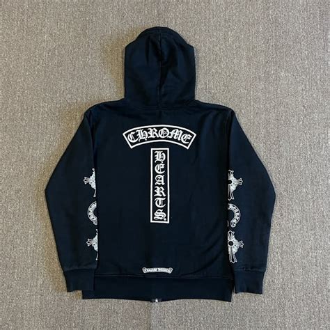 Chrome Hearts Chrome Hearts Multiple Logo Zip Up Hoodie | Grailed