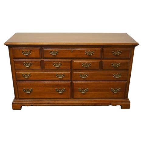 Traditional American Drew Cherry Grove 56" Double Dresser | Chairish