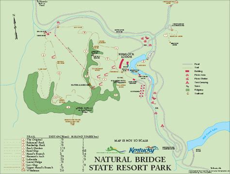 √ Natural Bridge State Resort Park Trail Map