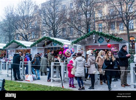 Food stalls, Christmas market, Zagreb, Croatia Stock Photo: 104457580 ...