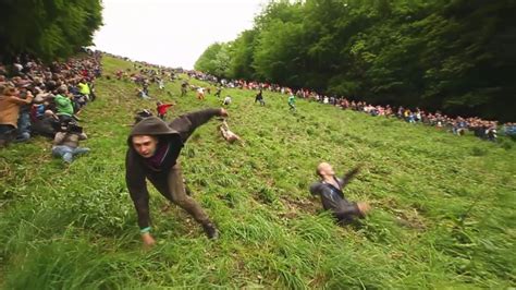 Gloucester Cheese Rolling 2012 OFFICIAL - World's Stupidest Competition - YouTube