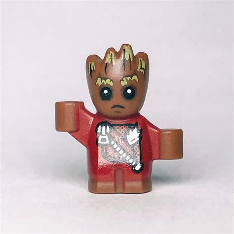 LEGO® Super Heroes Baby Groot Minifigure Red Outfit w/ Zipper Marvel 76080 sh381 | eBay