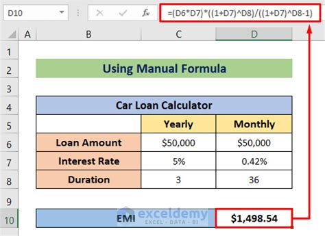 How to Make EMI Formula in Excel (with Suitable Example)