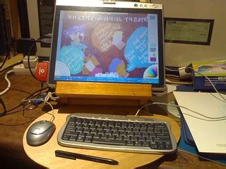 Tablet on Easel with Keyboard Holder | Here's how my machine… | Flickr