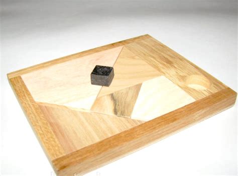 Black Square Puzzle Wooden Square Puzzle Tangram Puzzle | Etsy