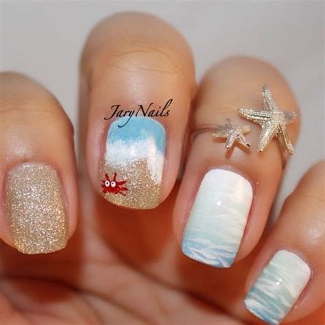 30+ Beach Themed Nail Art Designs - Noted List