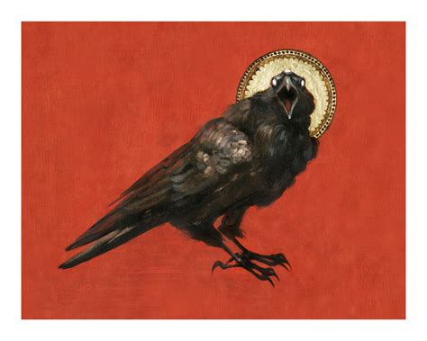 Gothic Raven Illustrated Art Print - Etsy