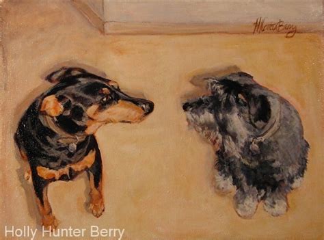 Pet Portraits International: Dog Painting,Pet Portrait "What?" by Texas Artist Holly Hunter Berry'