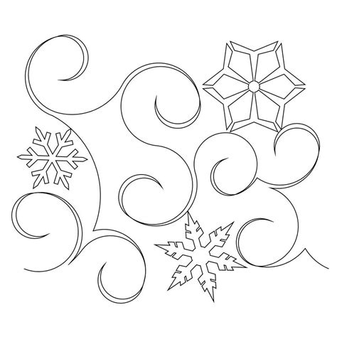 Swirling snowflakes pano 001 | Snowflake quilt, Quilting designs, Snowflakes art