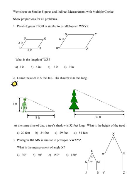 Proportions And Similar Figures Worksheet — db-excel.com