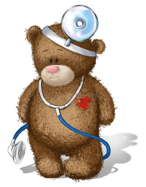 Nurse and Teddy Bear stock illustration. Illustration of cartoon - 5903493