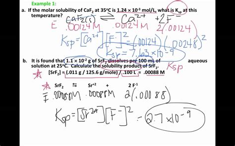 8.5b Examples-Calculating Ksp - YouTube