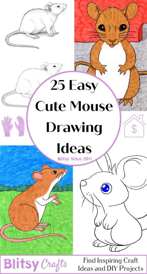 25 Easy Mouse Drawing Ideas - How to Draw a Mouse