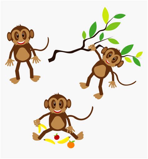 4 Monkeys Clipart