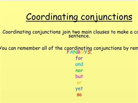 Coordinating Conjunctions