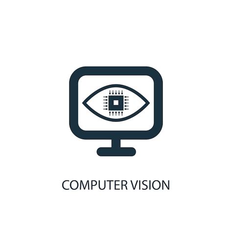 Premium Vector | Computer vision icon. simple element illustration. computer vision symbol ...