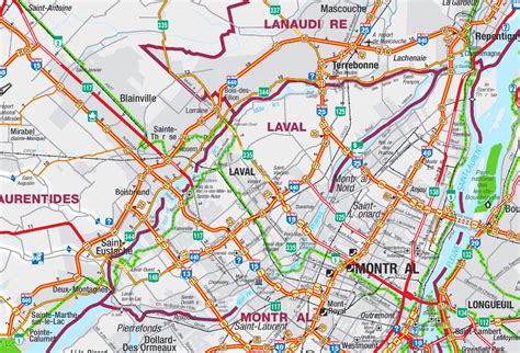 Laval area road map - Ontheworldmap.com