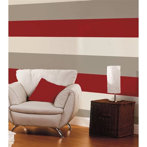 Direct Stripe 3 Colour Motif Textured Designer Vinyl Wallpaper E40910