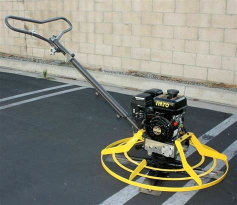 Cement Concrete Surface Finisher Power Trowel w/6.5HP Gas Engine & Float Pan - Concrete Tools