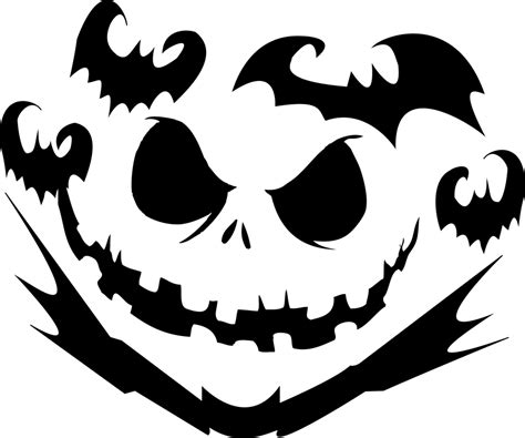 Nightmare Before Christmas: Jack Skellington (Pumpkin Stencil - Pumpkin Pattern - Pumpkin ...