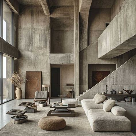 20+ Intriguing and Bold Brutalist Interior Design Inspirations • 333+ Art Images in 2024 ...