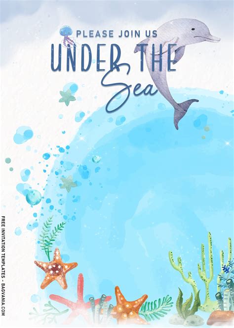 7+ Under The Sea Themed Birthday Invitation Templates With Mermaid ...