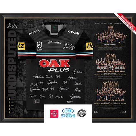 Penrith Panthers Signed 2023 NRL Premiers Official Team Jersey Framed ...