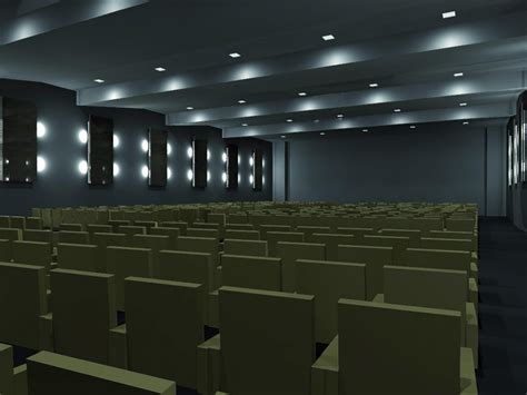 Rendering of a lighting design project. Conference hall. | Lighting ...