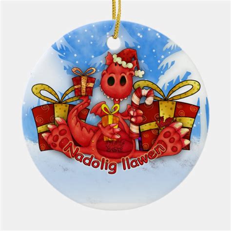 Welsh Christmas Ornament - Welsh Dragon | Zazzle.com