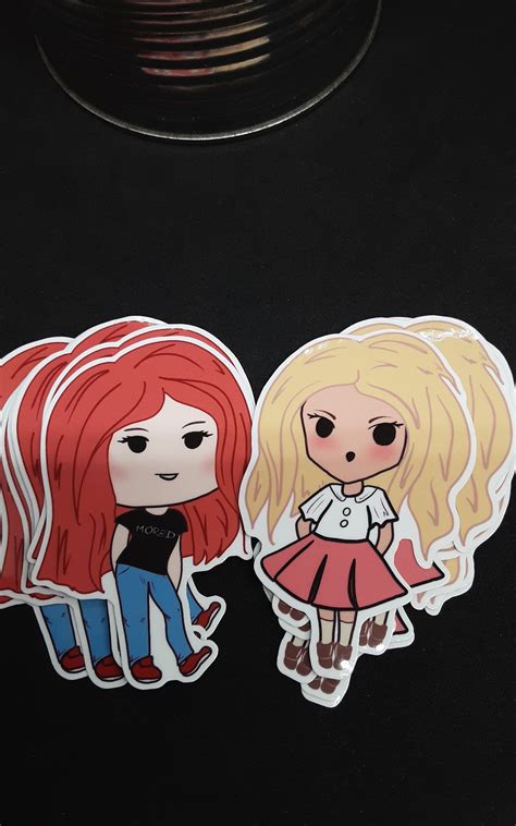 Chibi Ash and Alaina Morbid Podcast Stickers Cute Doll - Etsy