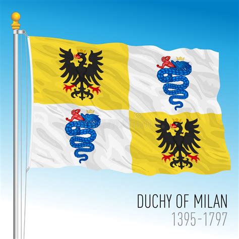 Duchy of Milan Historical Flag, Italy, Ancient Preunitary Country Stock Vector - Illustration of ...