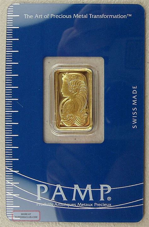 Pamp Suisse 5 Gram 24k. 9999 Pure Gold Bullion Art Bar