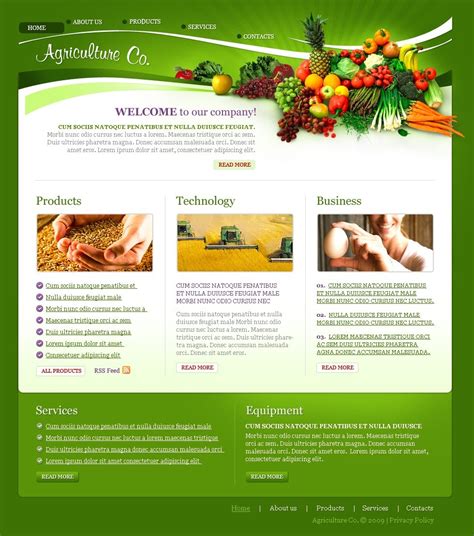 Agriculture Website Template #24213