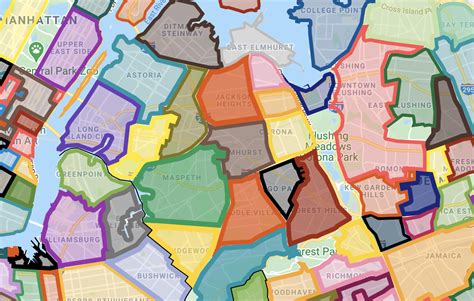 NYC neighborhood borders are defined on this interactive map