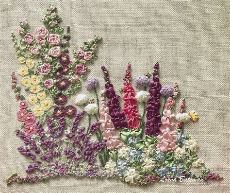 My Cottage Garden - Pattern & Print - Ribbons & threads NOT included - Lorna Bateman Embroidery