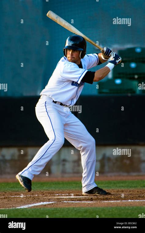 Baseball player at bat Stock Photo - Alamy