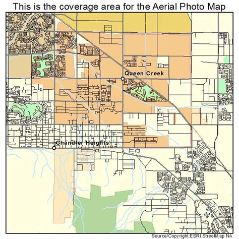 Aerial Photography Map of Queen Creek, AZ Arizona