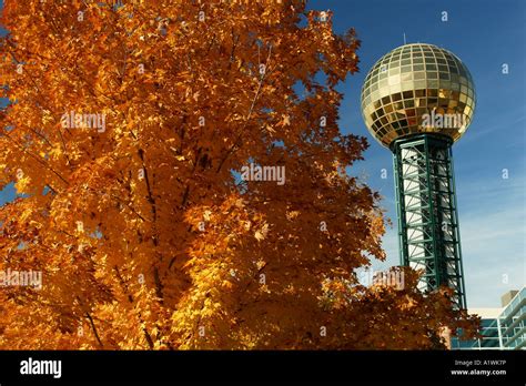 AJD54059, Knoxville, TN, Tennessee, 1982 World's Fair Sunsphere Stock Photo - Alamy