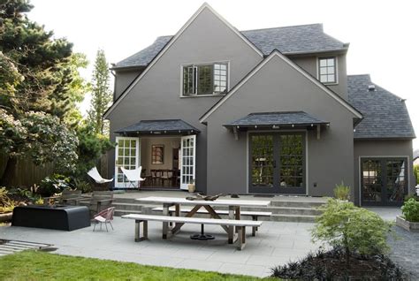 gray stucco exterior | Windows | Pinterest | Stucco exterior, Stucco colors and Brown house