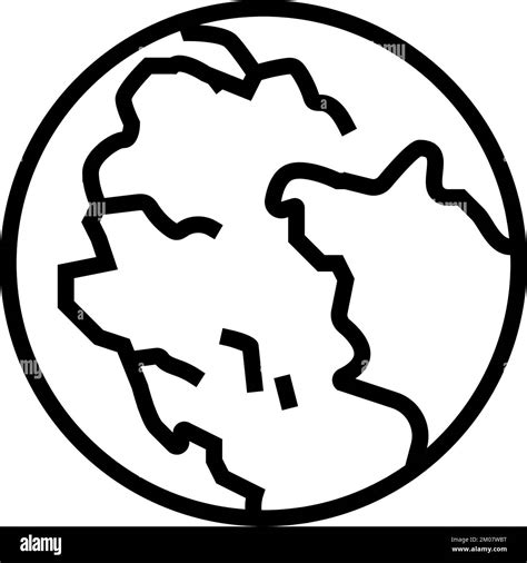 pangaea earth continent map line icon vector illustration Stock Vector Image & Art - Alamy